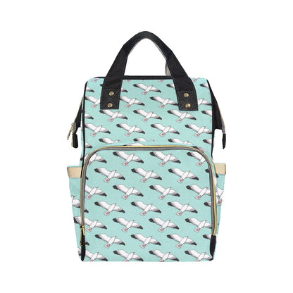Pigeon Pattern Print Design 02 Diaper Bag Backpack