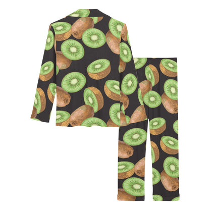 Kiwi Pattern Print Design KW03 Women's Long Pajama Set