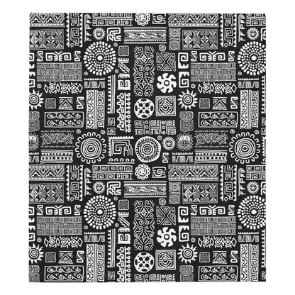 Polynesian Pattern Print Design A02 Premium Quilt