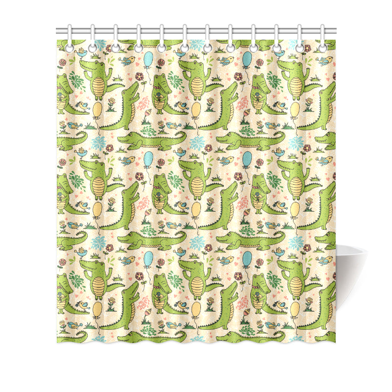 Alligator Pattern Print Design 01 Shower Curtain