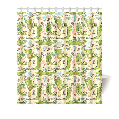 Alligator Pattern Print Design 01 Shower Curtain