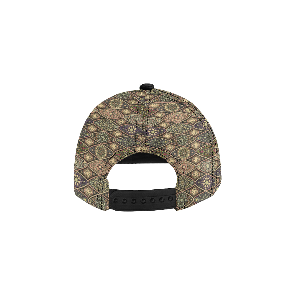 Mandala Motif Themed Design Print Snapback Cap