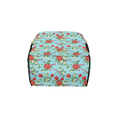 Summer Floral Pattern Print Design SF011 Diaper Bag Backpack