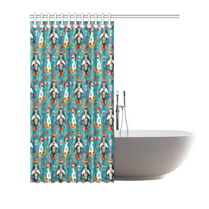 Day of the Dead Old School Girl Design Shower Curtain