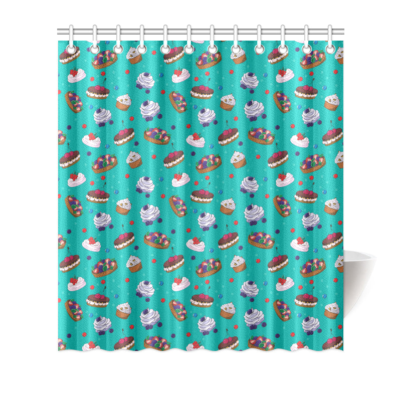 Cake Pattern Print Design 07 Shower Curtain