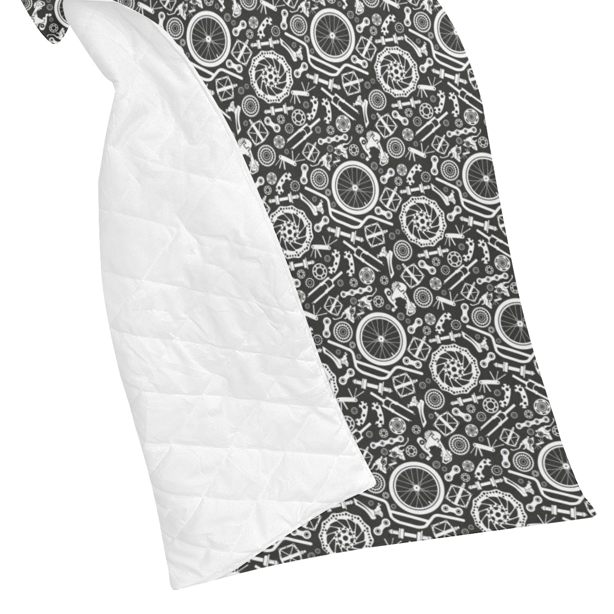 Bicycle Tools Pattern Print Design 02 Premium Quilt