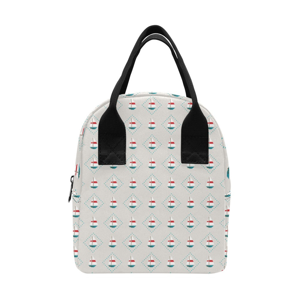 Sailboat Print Design LKS301 Insulated Lunch Bag