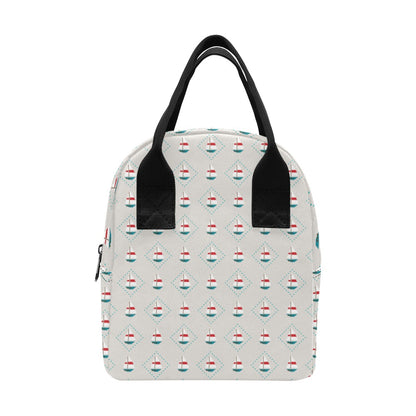 Sailboat Print Design LKS301 Insulated Lunch Bag