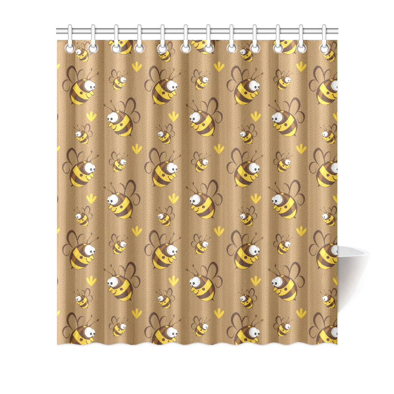 Bee Pattern Print Design BEE09 Shower Curtain