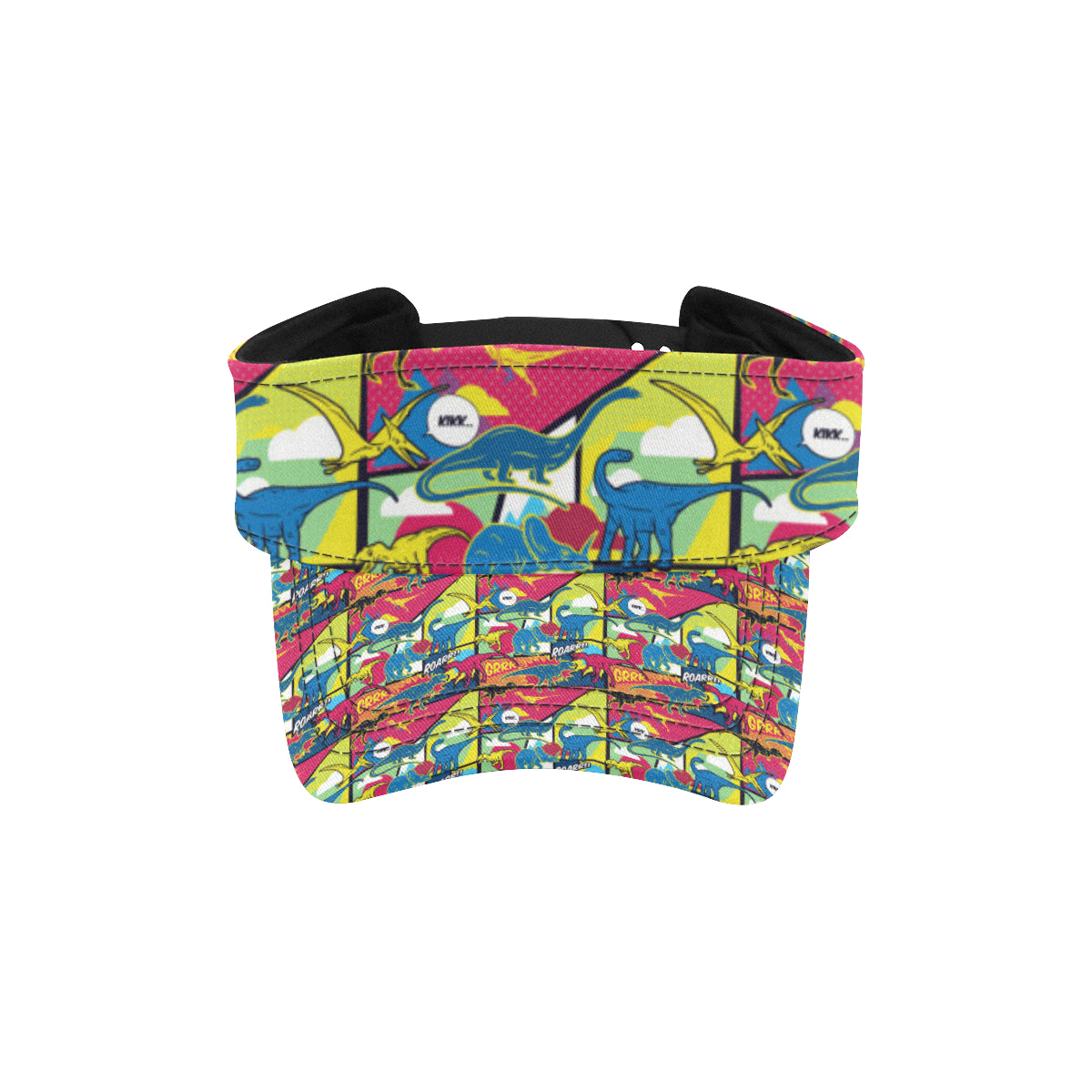 Dinosaur Comic Pop Art Style Unisex Sun Visor