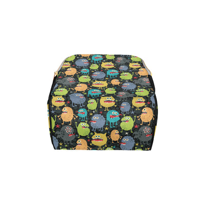 Monster Pattern Print Design 01 Diaper Bag Backpack