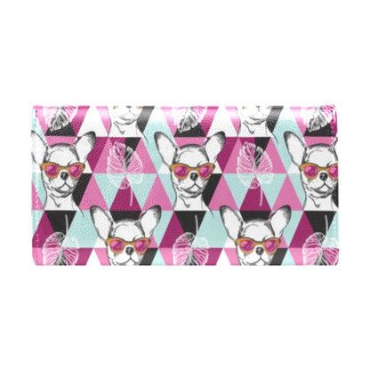 Chihuahua Cute Triangle Pattern Women's Trifold Wallet