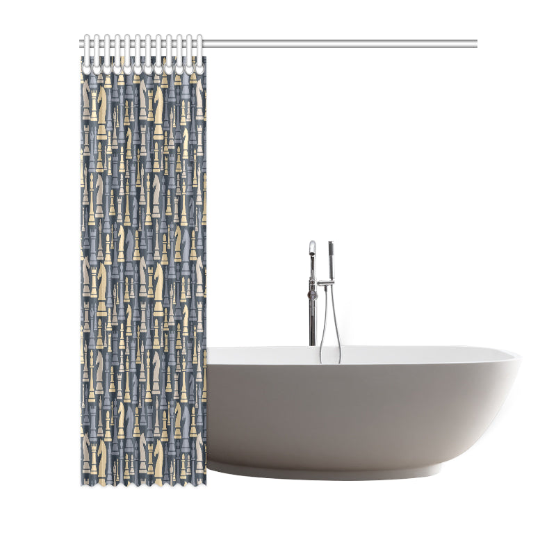 Chess Pattern Print Design 04 Shower Curtain