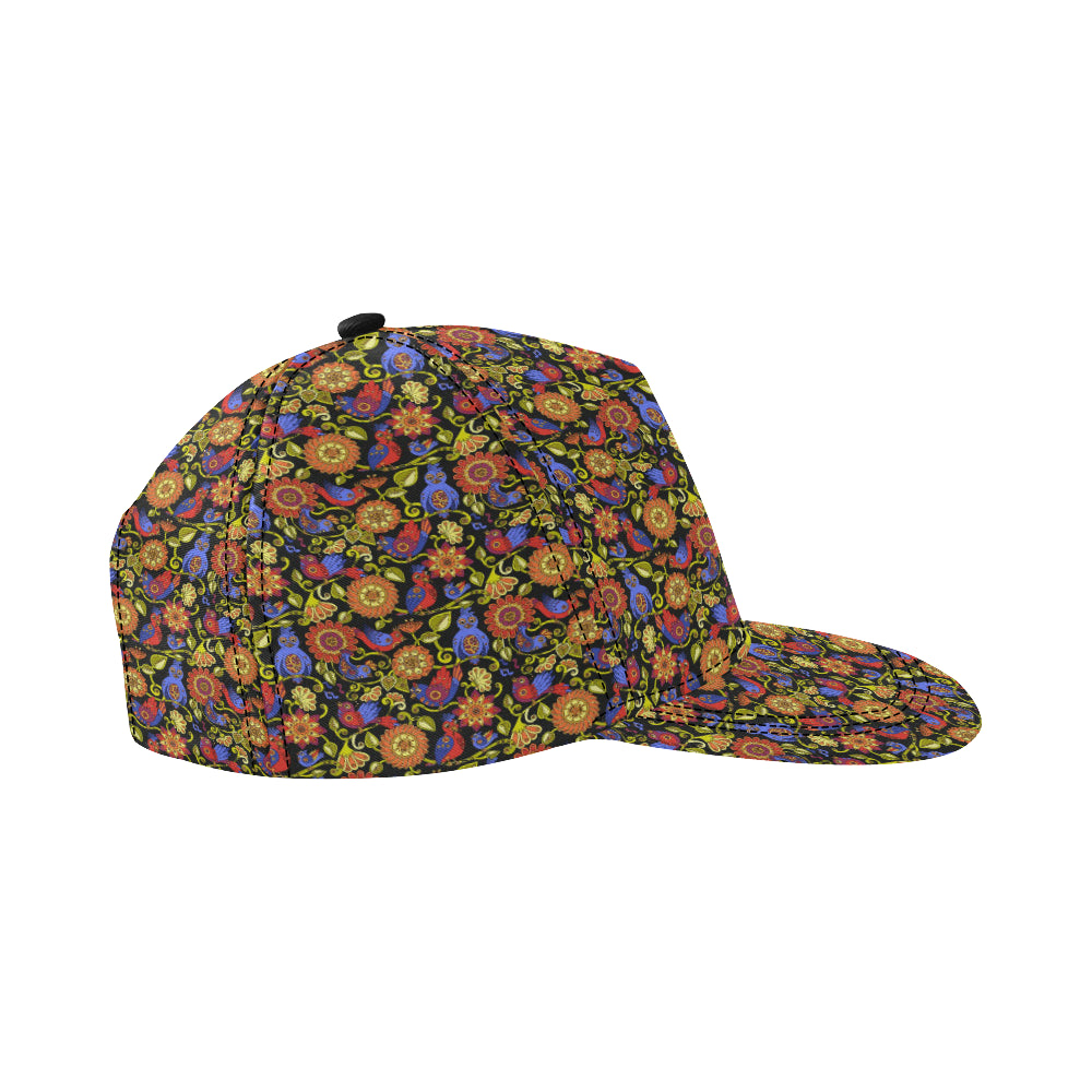 Steampunk Bird Design Themed Print Snapback Cap