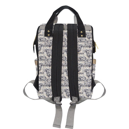 Owl Realistic Themed Design Print Diaper Bag Backpack