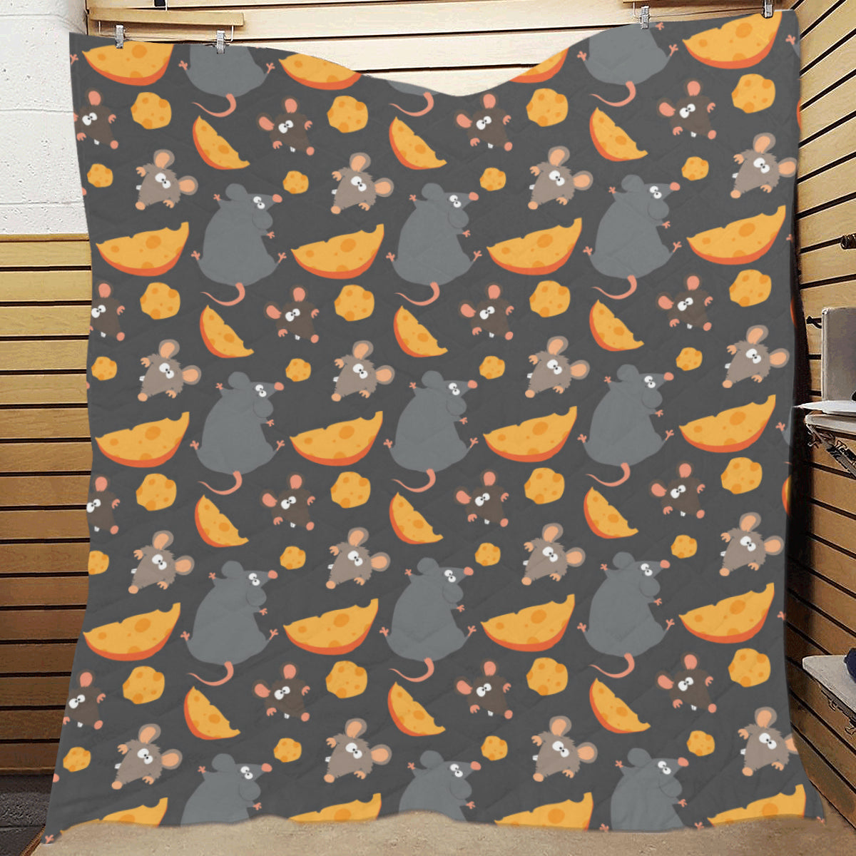Rat Pattern Print Design 04 Premium Quilt
