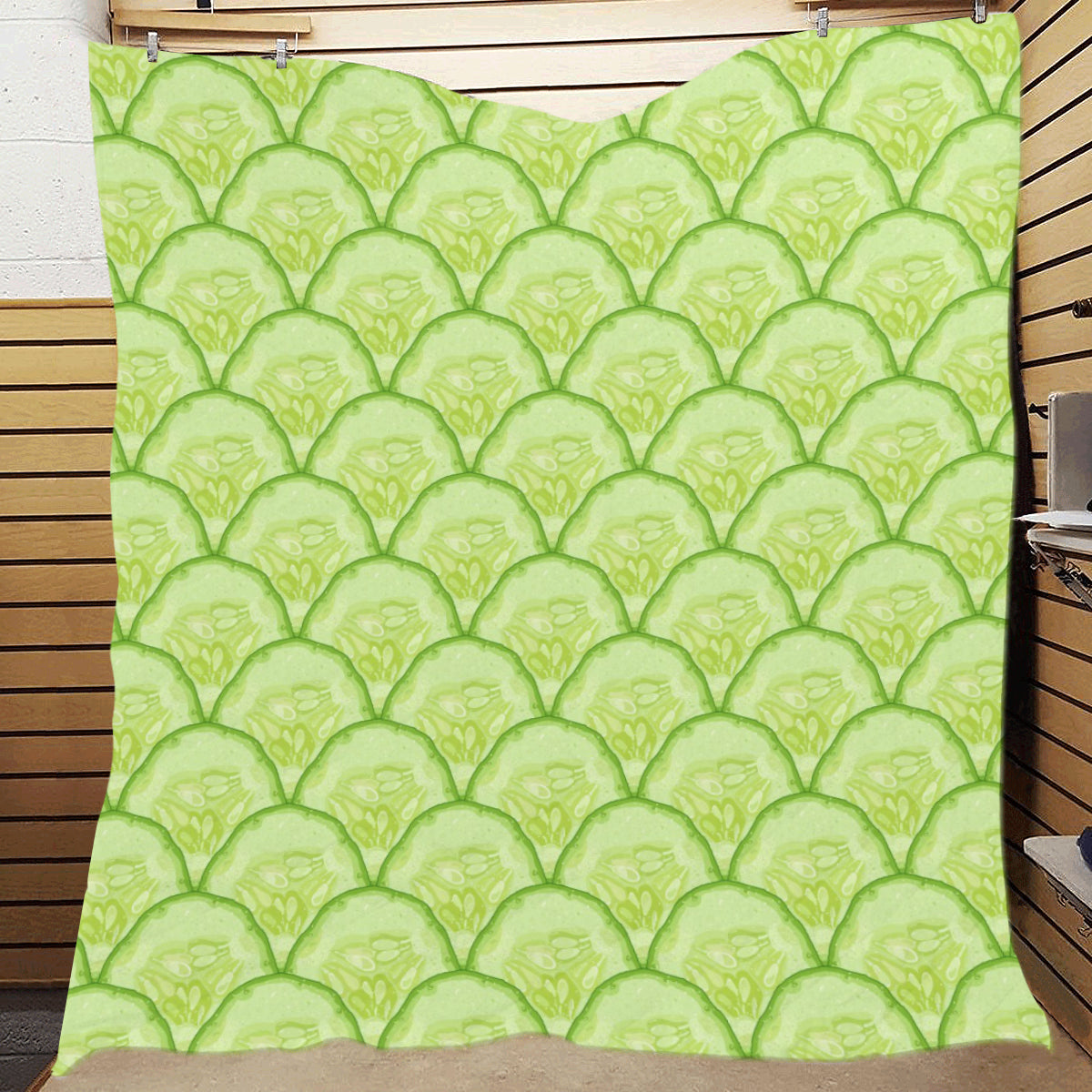 Cucumber Pattern Print Design CC04 Premium Quilt