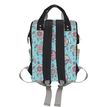 Sea Turtle Art Pattern Diaper Bag Backpack