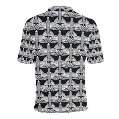 Flying Fish Pattern Print Design 03 Men Polo Shirt