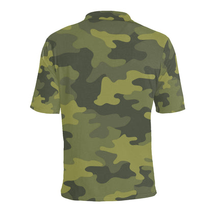 Military Camouflage Pattern Print Design 02 Men Polo Shirt