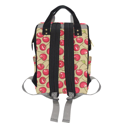 Cherry Pattern Print Design CH05 Diaper Bag Backpack