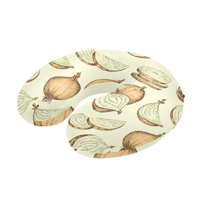 Onion Pattern Print Design A02 U-Shaped Travel Neck Pillow