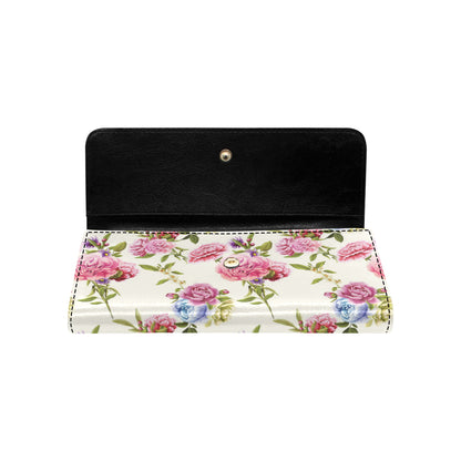 Carnations Pattern Print Design CN02 Women's Trifold Wallet