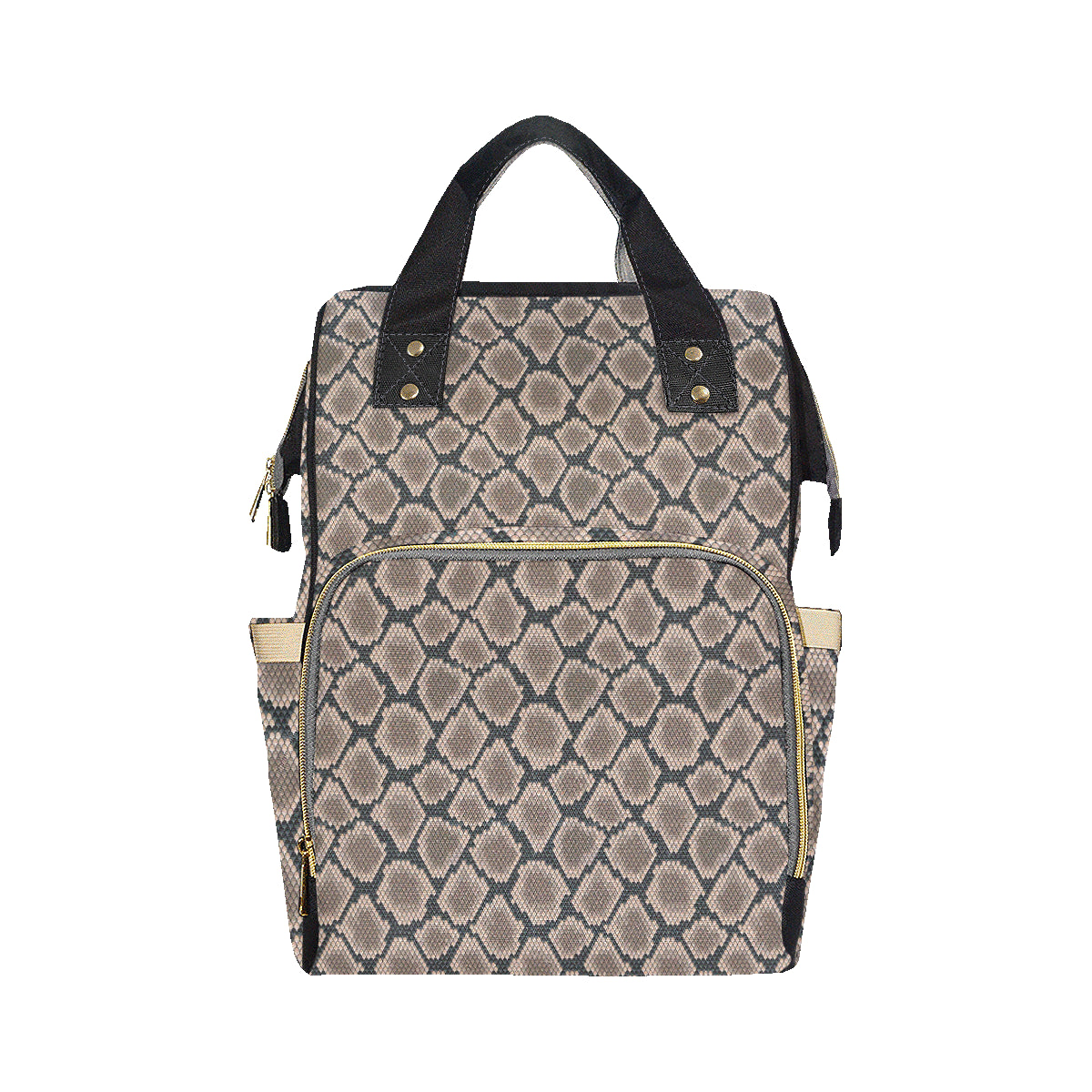 Snake Skin Design Print Diaper Bag Backpack