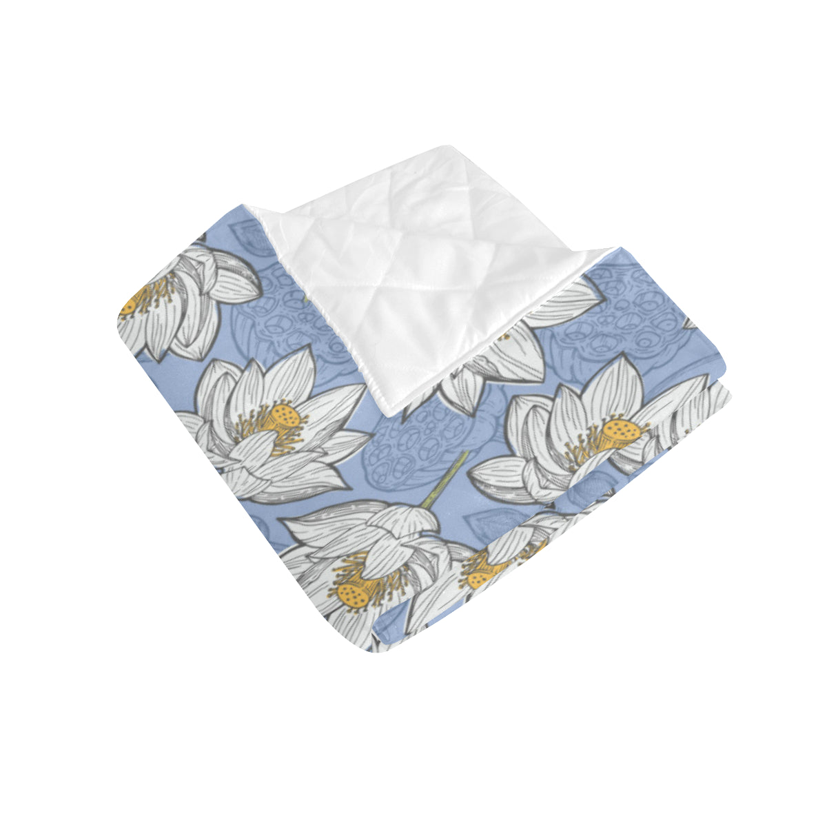 Lotus Pattern Print Design 04 Premium Quilt