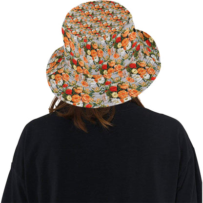 Lisianthus Pattern Print Design LT04 Unisex Bucket Hat