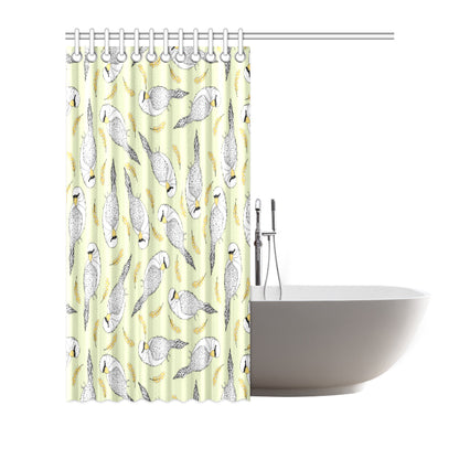 Parakeet Pattern Print Design A03 Shower Curtain