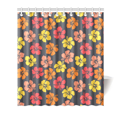 Hibiscus Pattern Print Design HB024 Shower Curtain