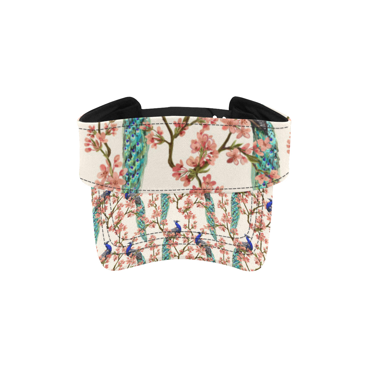 Cherry Blossom Peacock Unisex Sun Visor