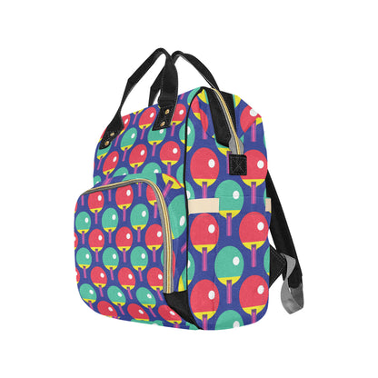 Ping Pong Pattern Print Design A03 Diaper Bag Backpack