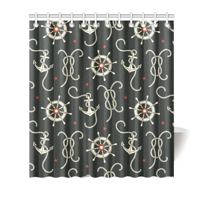 Nautical Anchor Pattern Shower Curtain