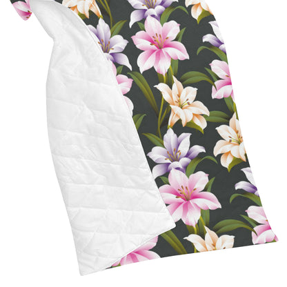 Lily Pattern Print Design LY01 Premium Quilt