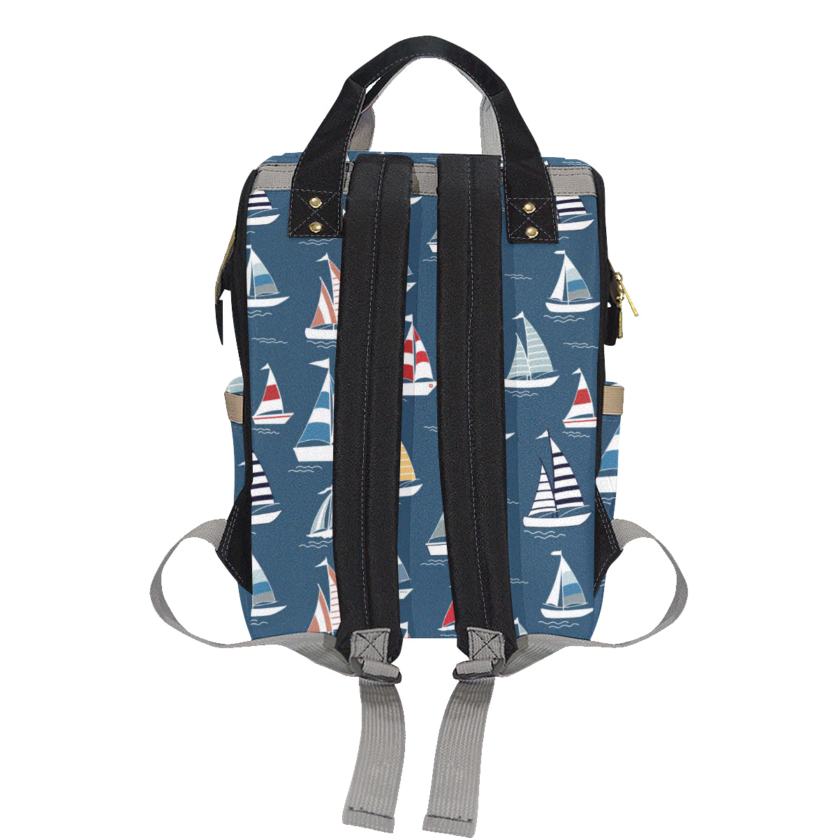 Sailing Ships Pattern Print Design A04 Diaper Bag Backpack