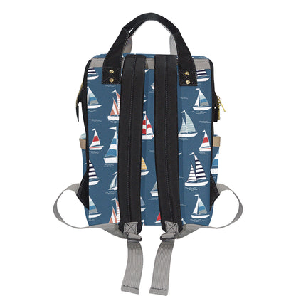 Sailing Ships Pattern Print Design A04 Diaper Bag Backpack