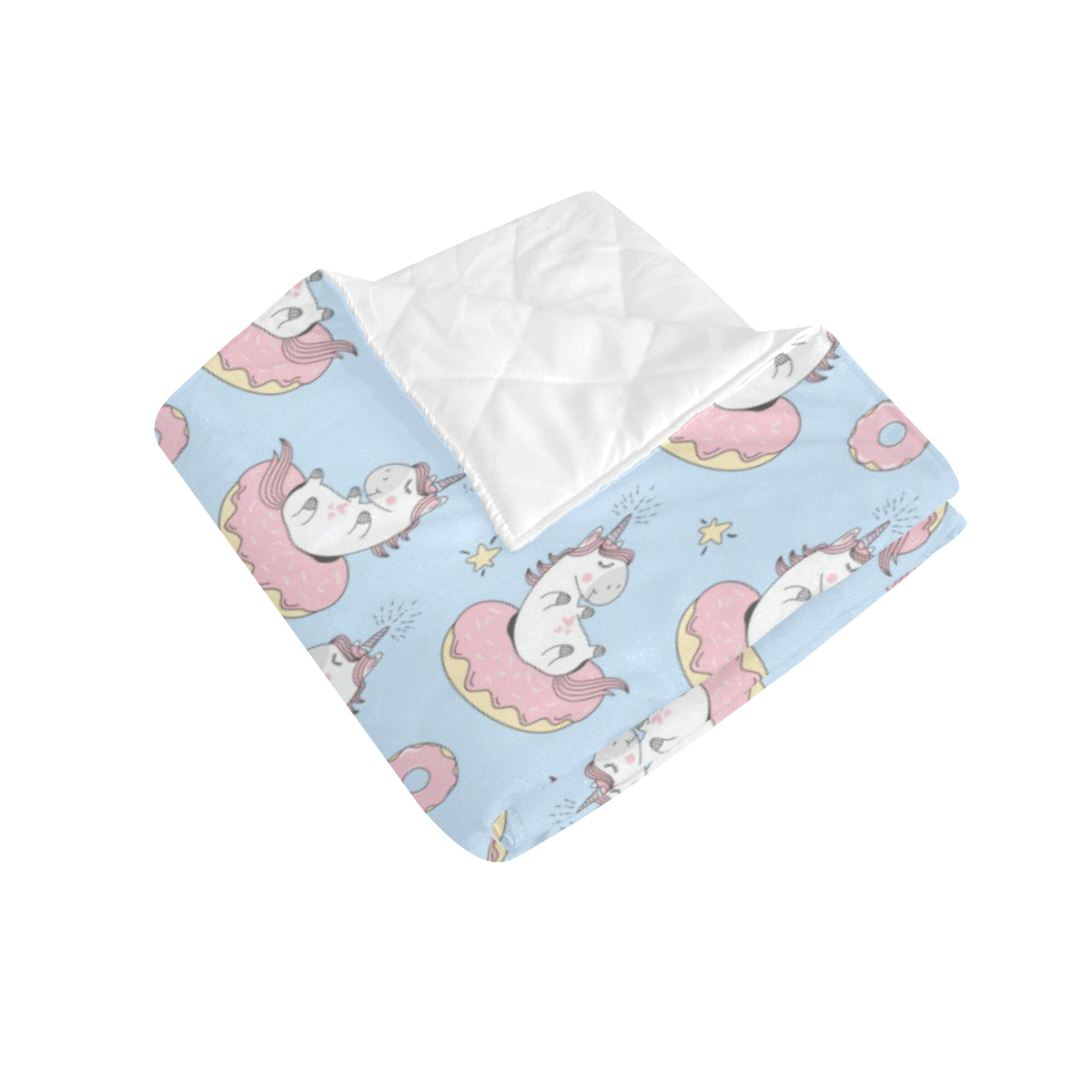 Donut Unicorn Pattern Print Design DN014 Premium Quilt
