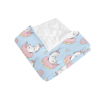 Donut Unicorn Pattern Print Design DN014 Premium Quilt