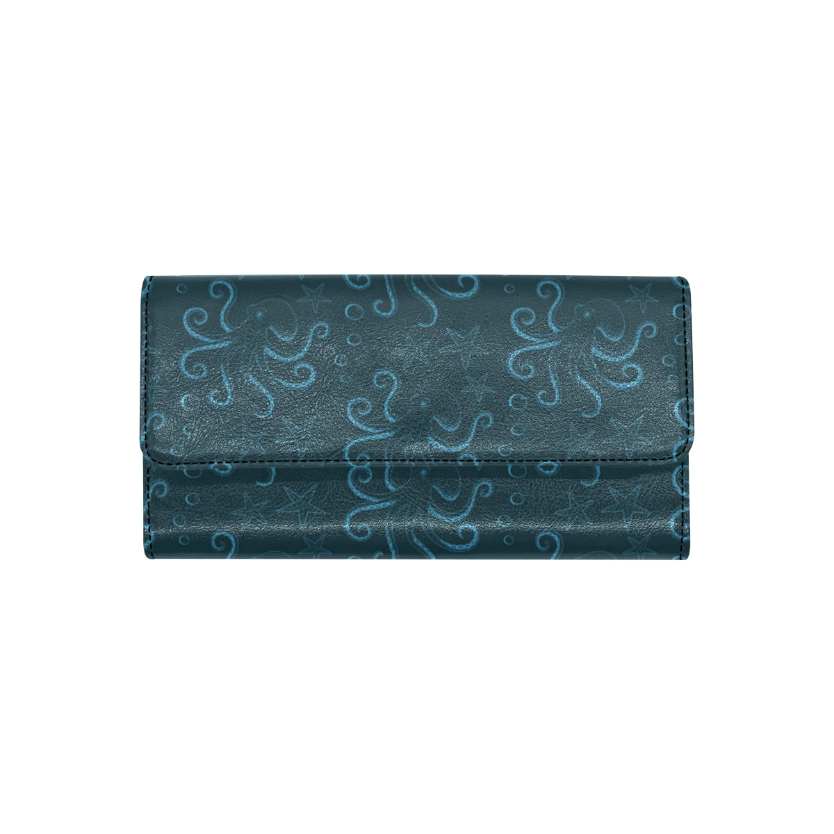 Octopus Pattern Print Design A05 Women's Trifold Wallet