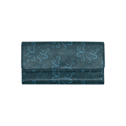 Octopus Pattern Print Design A05 Women's Trifold Wallet