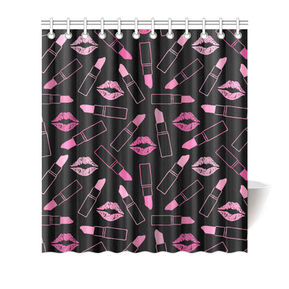 Lipstick Pink Pattern Print Design 01 Shower Curtain