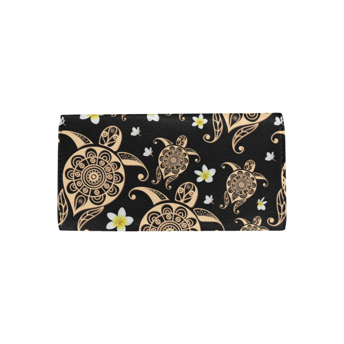 Turtle Polynesian Tribal Hawaiian Women's Trifold Wallet