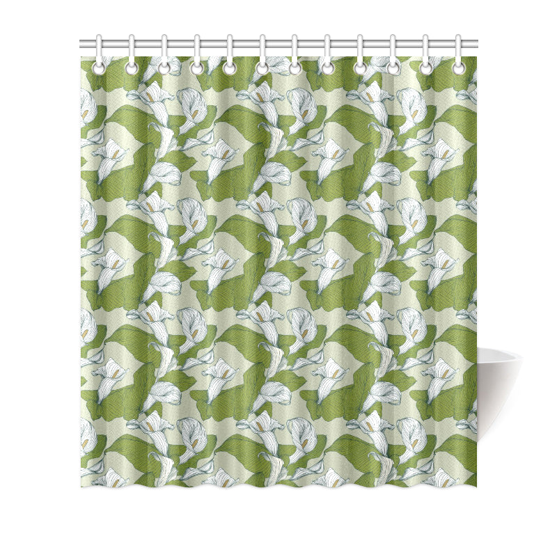 Lily Pattern Print Design LY08 Shower Curtain