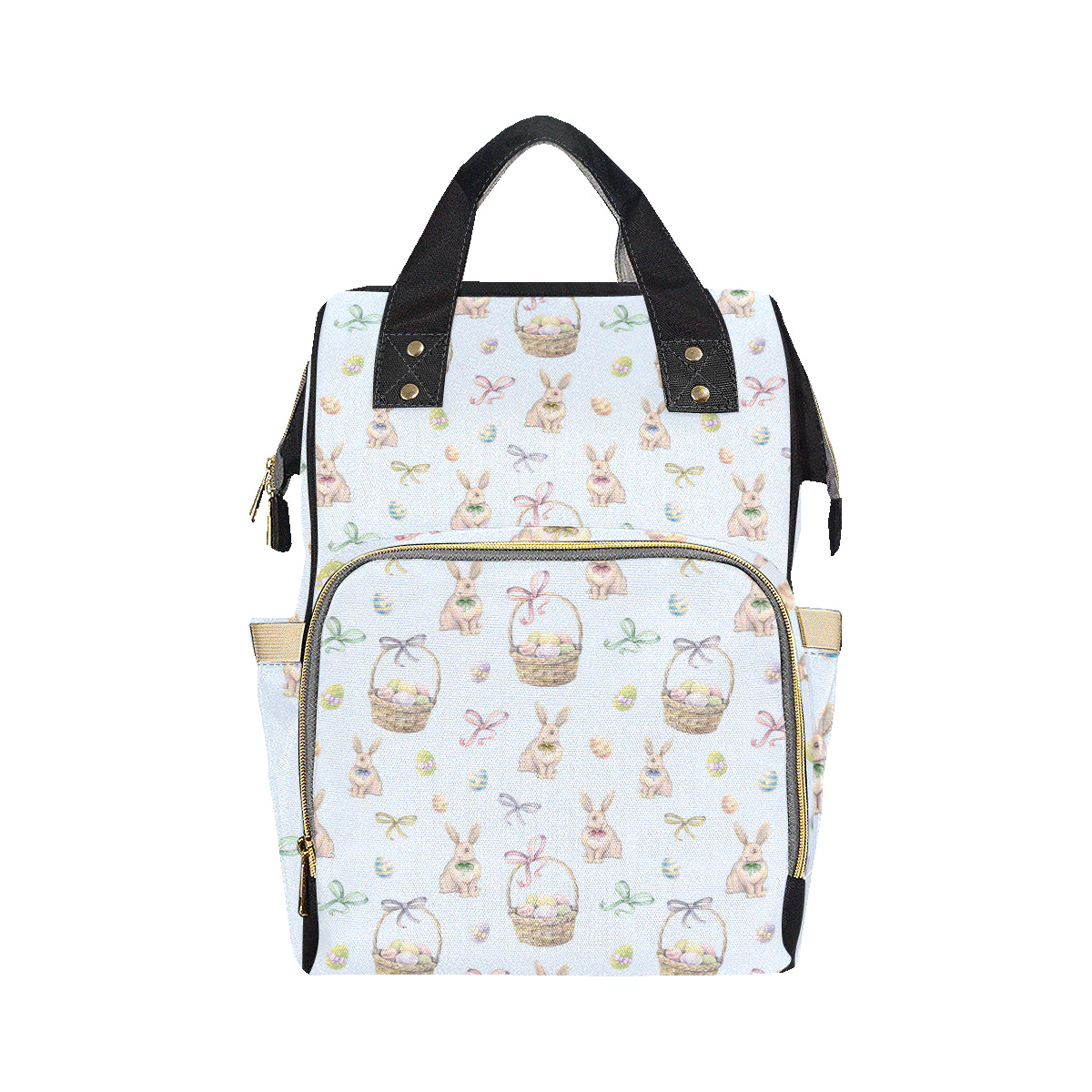 Rabbit Easter Eggs Pattern Print Design 03 Diaper Bag Backpack