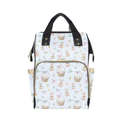 Rabbit Easter Eggs Pattern Print Design 03 Diaper Bag Backpack