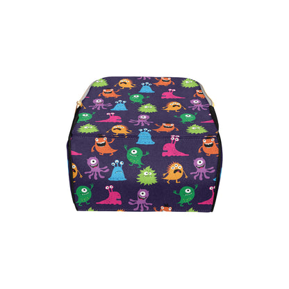 Monster Cartoon Pattern Print Design 02 Diaper Bag Backpack