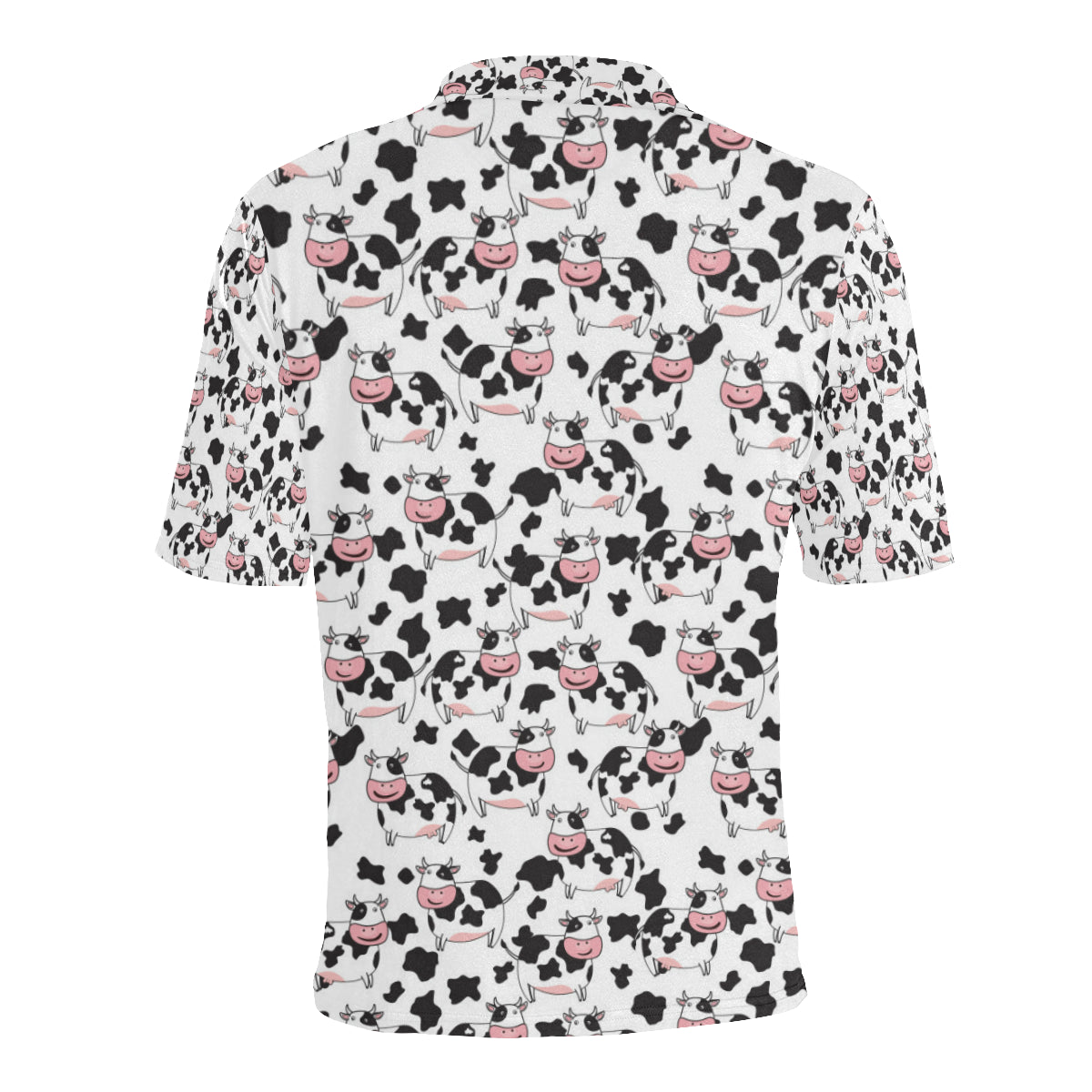 Cow Pattern Print Design 02 Men Polo Shirt