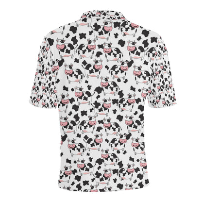 Cow Pattern Print Design 02 Men Polo Shirt